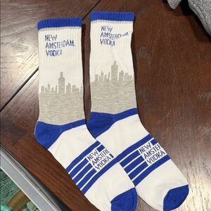 Blue and White Socks